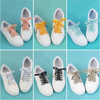 Lacets de bonne qualité lacets plats avec texte et logo personnalisé lacets avec attache en métal pour lacets de corde de chaussure