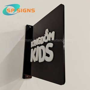 标准普尔标志定制建筑酒店和公寓金属背光发光二极管数字标志广告牌房屋和公寓车牌 - Product Image 3