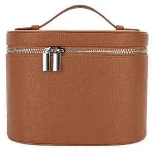 Sac de maquillage pour femme avec logo d'usine, organiseur de maquillage de voyage, trousse de toilette, étui de rangement à plusieurs couches en PU, sac de rangement pour maquillage - Product Image 1