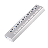 Grosir WFYEAR PEC-716 USB 3.0 10/16 Port Hub Aluminium Alloy - Plug and Play Pengisi Daya Data Multiport Portabel Tersedia