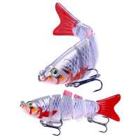 Leurre de pêche marin réaliste multi-sections articulé de 10 cm et 18,2 g pour brochet et truite, 10 couleurs