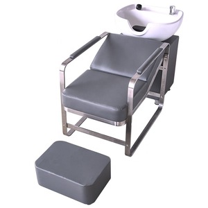 Lit de lavage multifonctionnel confortable et abordable pour salon de coiffure avec bac intégré pour massage et shampoing - Product Image 6