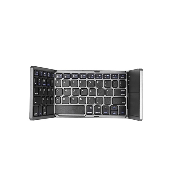 2021 Newest Rechargeable 64 Keys Foldable Keyboard with Touchpad Wireless Computer Keyboard