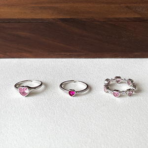 แหวนเพทายสีช<span class=keywords><strong>ม</strong></span>พูสุดเท่น่า<span class=keywords><strong>รัก</strong></span>ล้อมรอบด้วยหัวใจเพทายหลายดวง S925วงแหวนเปิดสีเงินสเตอร์ลิงไ<span class=keywords><strong>ม</strong></span>่<span class=keywords><strong>ซี</strong></span>ดจาง - Product Image 5