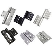 Charnière de fenêtre à battant accessoires pliants matériel d'apparence de poussée en aluminium Pivot noir drapeau de balançoire automatique métal réglable