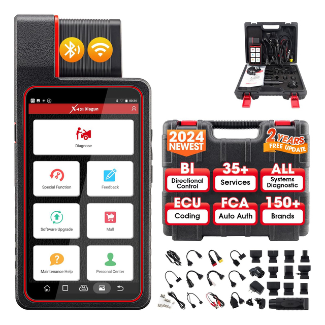 For X431 Diagun V Full System Code Reader OBD2 Scanner with 11 Functions Free 2-Year Update EU/UK Version