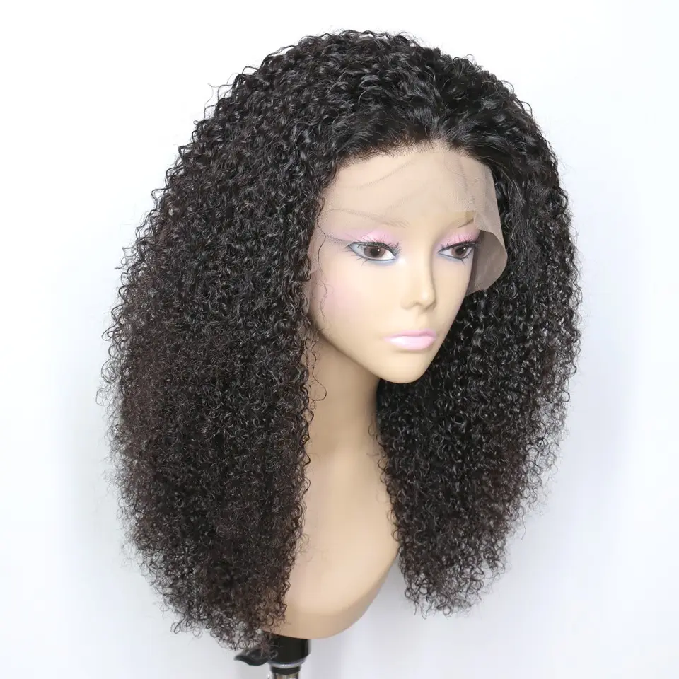 Hot Selling Products Afro Kinky Curl 100% Human Remy Virgin Hair Preplucked 360 Wig