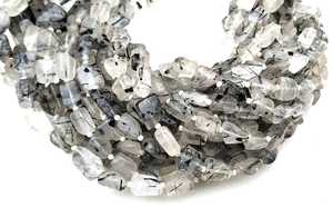 Natural Black Rutile Gemstone Smooth Nuggets Shape Beads for Handmade Jewelry Making Necklace Wholesale - Product Image 5