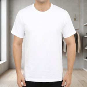 เสื้อยืดคอกลมแขนสั้นผ้าฝ้ายสำหรับผู้ชาย - Product Image 3