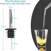 CAMOL FACTORY Outils de bar personnalisés en acier inoxydable Bouteille de vin classique Vitesse Verseurs de liquide Métal Alcool Bec conique Multicolore