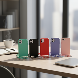 Funda para Teléfono DAM con Cordón para iPhone 16 Plus, Estilo Original en Turquesa, Negro, Rojo, Lila, Rosa - Product Image 2