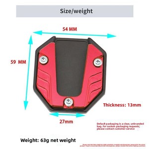 แผ่นรอ<span class=keywords><strong>ง</strong></span>ขาตั้งข้างมอเตอร์ไซค์อะลูมิเนียม CNC แบบยูนิเ<span class=keywords><strong>ว</strong></span>อร์แซล - แผ่นกันลื่นสำหรับขาตั้<span class=keywords><strong>ง</strong></span>ข้าง ใช้ได้กับ Yamaha NMAX Honda <span class=keywords><strong>PCX</strong></span> Kawasaki KTM - Product Image 2