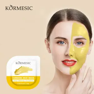 Máscara de limpeza facial de pele, máscara de lama orgânica para limpeza profunda da pele