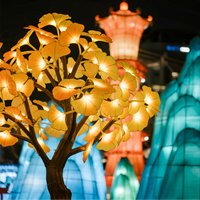 Lanternes chinoises en soie, lanternes d'arbre, lanternes d'extérieur artisanales, décoratives pour l'automne, Noël, décoration de parc, vente chaude