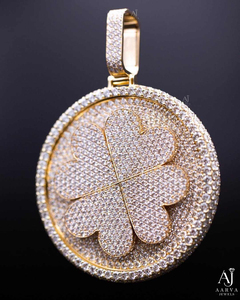 Pendentif en argent 925 plaqué or avec moissanite, style Hip Hop, pour hommes et femmes, bijoux de luxe, cadeau, directement de l'usine AARVA JEWELS - Product Image 1