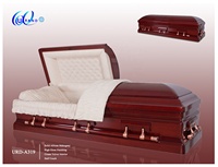 URD-A319 Ataúdes y Féretros de Caoba para Funerales, Venta Caliente de Fábrica China, Suministros Funerarios