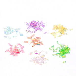 Strass pour ongles en résine AB 2x3x6mm, forme trapèze irisée, dos plat, décorations pour nail art - Product Image 5