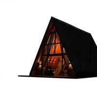 Maisons en bois mobiles fabriquées en Chine, anti-corrosion, design triangulaire, zones panoramiques, sites de camping, fermes, manoirs, utilisation en extérieur