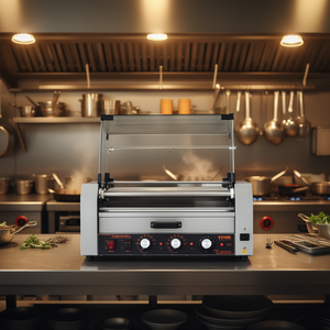 Vevor Parrilla Eléctrica de 11 Rodillos 1950W, Calentador de Bollos Comercial de Acero Inoxidable con Control de Temperatura - Product Image 2