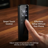 Thermomètre numérique WiFi LCD pour barbecue avec 2 capteurs de température, étanchéité IP67, en acier inoxydable de qualité alimentaire, compatible OEM pour grillades et fours