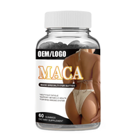 OEM Noir pour les gommes et capsules d'extrait de plantes Maca Suppléments sous forme de poudre pour hommes et femmes