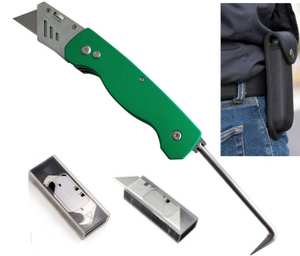 Set di Coltelli Pieghevoli Professionali per Tetti con Tester per Saldature Sovrapposte e Coltello Multiuso SK5 Standard / Lame a Gancio / Sonda per Giunti - Product Image 1