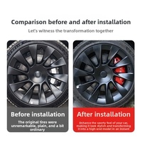 Neue Markenlose Tesla Model 3/Y Radnaben-Bremssattelabdeckungen für Nachrüstung/Upgrade und Farbwechsel-Modifikation
