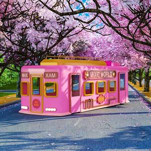 รถพ่วงขายอาหารเคลื่อนที่อเนกประสงค์พร้อมอุปกรณ์ครบครัน โครงสร้างไฟเบอร์กลาส สแตนเลส อลูมิเนียม ดีไซน์ 3 ล้อ ป้องกันสนิม - Product Image 1