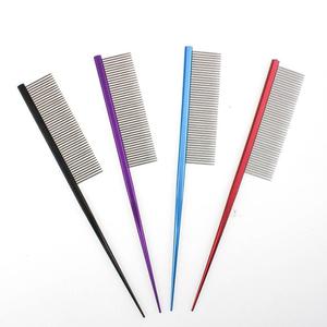 Sisir anjing besi tahan karat profesional sikat kecantikan rambut multiwarna penghapus kutu Yorkshire perlengkapan perawatan kucing peliharaan berbulu panjang - Product Image 6