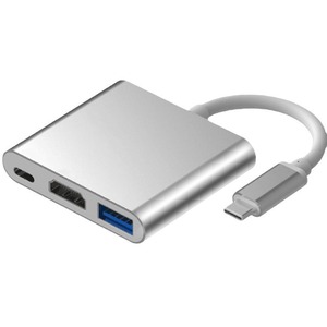 อะแดปเตอร์ประเภทซี 3 ใน 1 ยูเอสบี ซีถึง HDMI ยูเอสบี 3.0 สำหรับแล็ปท็อปอลูมิเนียมอัลลอยด์ปลั๊กอินคอนเนคเตอร์ - Product Image 2