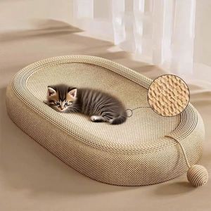 Lit-griffoir moderne pour chat en sisal extra épais 40x30cm, écologique et durable, promotion entrepôt - Product Image 3
