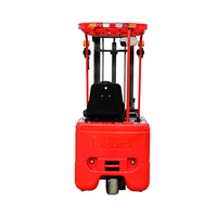 Chariot élévateur électrique autoporté à batterie à usage intensif, transpalette électrique à mât bi-étages 24V, chariot élévateur électrique à trois points pour