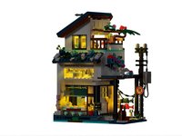 Bloques de Construcción Modernos 3 en 1 de Plástico ABS para Villa de Vacaciones en la Playa con Luces - Juguete Educativo para Mayores de 14 Años