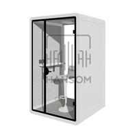 Cabines de bureau acoustiques mobiles insonorisées, cabine téléphonique de bureau, espace de travail privé jusqu'à 2 places avec mobilier, cabine de bureau