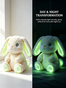 Giocattoli di Peluche Personalizzati a Forma di Coniglio con Luce Notturna, Giocattoli di Peluche per il Sonno dei Bambini, Giocattoli di Peluche Luminosi - Product Image 4
