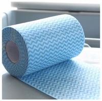 Grosir disesuaikan poliester Viscose Spunlace kain Nonwoven bernapas tisu kering/basah paralel pola Ef silang mutiara Dot