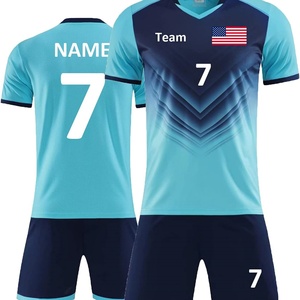 Unisex Soccer Jersey Set for Adults Printed 100% Polyester Custom Name Number Logo Sportswear Training Uniform - Product Image 1