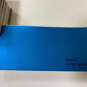 ICE Film Matt Chrome Sky Blue Car <b>Wrap</b> Vinyl PVC Material Strong Stretchability Anti-yellowing Color-Changing for Full Car Body - Product Image 3