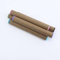Tube en papier cartonné non blanchi de 135 mm, tube en papier kraft, tube en papier organique pour cigarettes de taille king size, cônes roulés