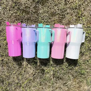 Usa kho 20oz trẻ em lấp lánh ánh sáng lung linh long lanh thăng hoa 20oz sinh viên quencher Kid Cup Tumbler chai Mug với xử lý