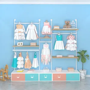 बच्चों के परिधान स्टोर फर्नीचर बच्चों के कपड़े की दुकानें बच्चों के कपड़ों की खुदरा दुकान के लिए डिस्प्ले रैक