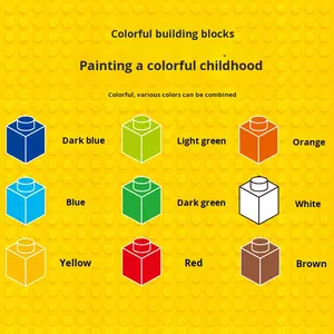 High Brick Thin Pieces <strong>Building</strong> <strong>Block</strong> Box <strong>Colorful</strong> Bulk Plastic Educational Assembly DIY Toys for Children - Product Image 3