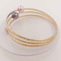 Bracelet jonc grande taille avec perle unique, bijoux hawaïens, vente en gros, bracelet de perles samoanes, bijoux polynésiens, prêt à expédier