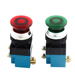 La19 Series <b>Push</b> <b>Button</b> <b>Switch</b> 30mm Diameter 5a 380v Copper Contacts Red Green Fire Retardant Shell - Product Image 2