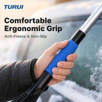 Pelle à neige automobile robuste avec long manche télescopique, poignée antidérapante, grattoir à glace pour voitures, SUV, camions, équipement d'hiver