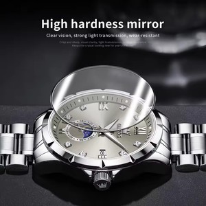 Olevs 2956 quarzo <span class=keywords><strong>uomo</strong></span> <span class=keywords><strong>24</strong></span> <span class=keywords><strong>ore</strong></span> luna fase luminosa notte calendario romano orologi al quarzo in acciaio inox orologi al quarzo per gli uomini - Product Image 6