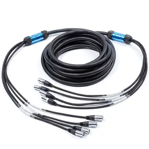 4-way Cat6 RJ45 перемычка с экранированным сетевым кабелем Ethernet snake performance сценическая аудио и видео сетевая линия управления