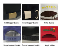 Casquette de baseball élégante et sophistiquée de qualité boutique avec fermeture coulissante en métal, logo personnalisé inaltérable, idéale pour les sorties de vacances