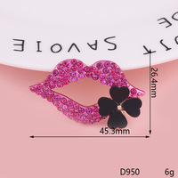 Charmes en forme de lèvres en diamant de luxe faits à la main - Lèvres rouges, baiser, décoration de bouche pour la fabrication de coques de téléphone, bijoux, accessoires de mode