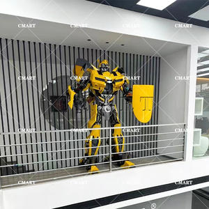 Statue de personnage de film héros de parc à thème, sculpture Transformers entièrement métallique, <span class=keywords><strong>robot</strong></span> BlebeeBum avec lumière LED - Product Image 3